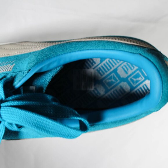 PUMA Suede Classic Aqua Blue White Mens Size 13 Sneaker Tennis Shoe main image 5